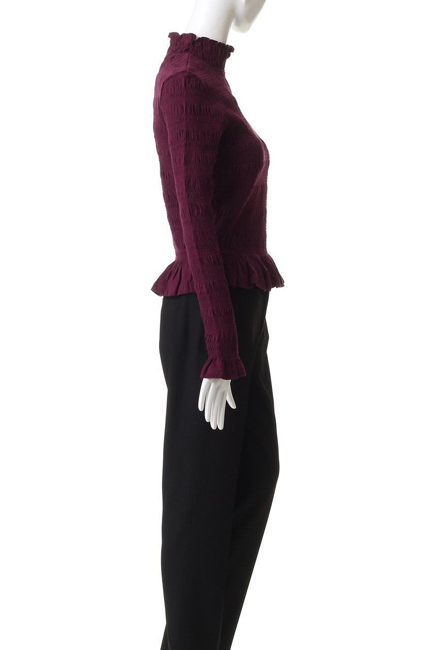 【マーレット/MERLETTE】のKANTOR スモッキング刺しゅう ハイネックジャージートップス 人気、トレンドファッション・服の通販 founy(ファニー) 　ファッション　Fashion　レディースファッション　Fashion for Women　トップス・カットソー　Cut & Sew Tops　ニット　Knit Tops & Sweaters　カジュアルプルオーバー・ニットトップス　Pullovers & Knit Tops / Casual Pullovers　スモッキング　Smocking, Gathered Stitching　トレンド　Trend, Trending Now　フリル　Frill, Ruffle　新作・新入荷　New Arrivals / New In　other-3|ID: prp329100004725083 ipo3291000000034144135