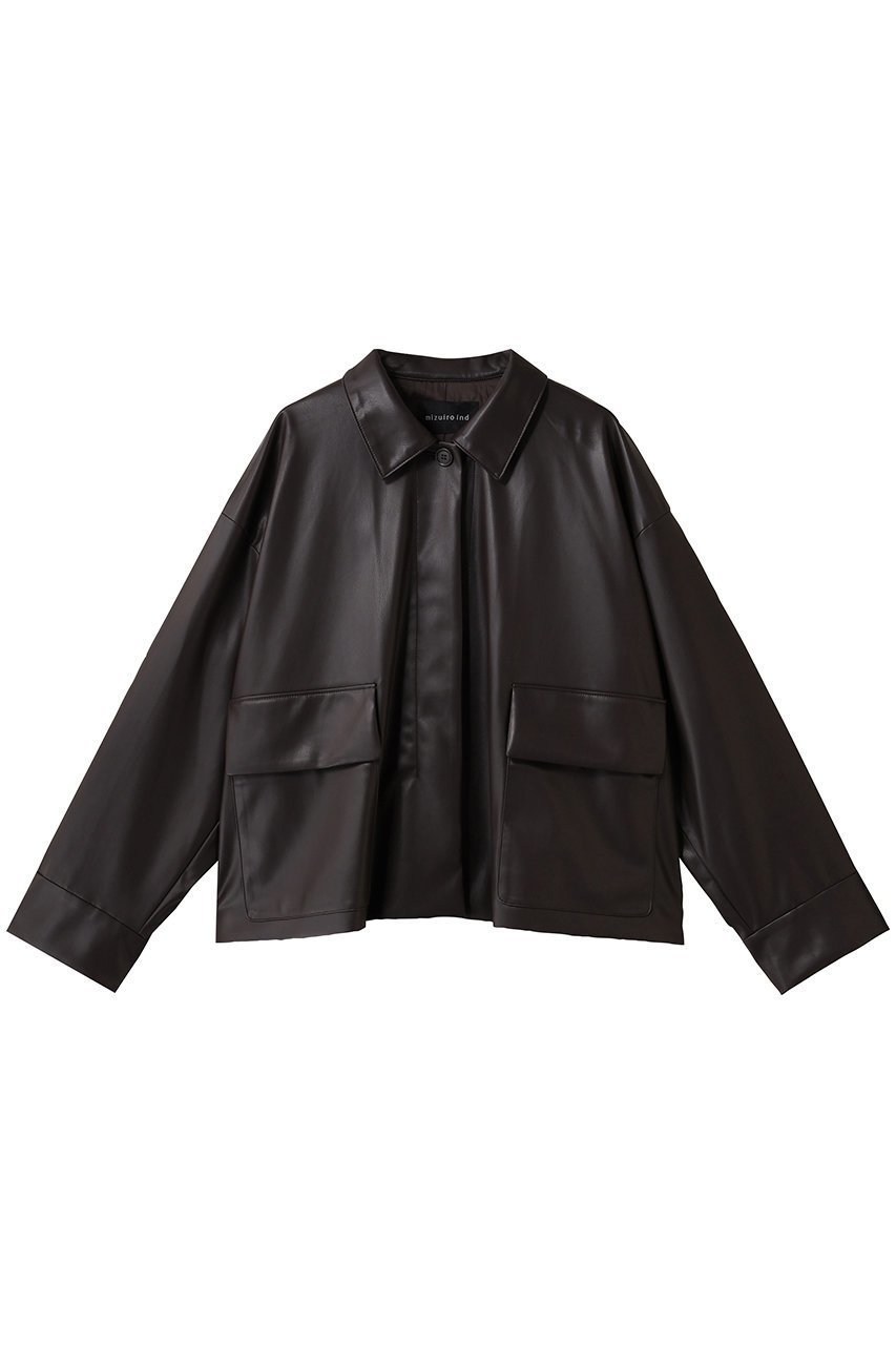【ミズイロ インド/mizuiro ind】のsynthetic leather shirt JK ジャケット 人気、トレンドファッション・服の通販 founy(ファニー) 　ファッション　Fashion　レディースファッション　Fashion for Women　アウター　Coat / Outerwear Collection　レディースジャケット・軽アウター　Jackets　ショート　Short, Short Length　ジャケット　Jacket, Outerwear　トレンド　Trend, Trending Now　リアル　Real, Realistic　ワーク　Workwear, Utility Style　新作・新入荷　New Arrivals / New In　 other-1|ID: prp329100004725085 ipo3291000000034144138