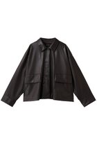 【ミズイロ インド/mizuiro ind】のシンセティックレザーシャツジャケット 人気、トレンドファッション・服の通販 founy(ファニー) ファッション Fashion レディースファッション Fashion for Women アウター Coat / Outerwear Collection レディースジャケット・軽アウター Jackets ショート Short, Short Length ジャケット Jacket, Outerwear トレンド Trend, Trending Now リアル Real, Realistic ワーク Workwear, Utility Style thumbnail brown|ID: prp329100004725085 ipo3291000000035384703