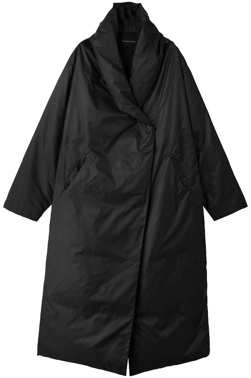 【ミズイロ インド/mizuiro ind】のdrape light down CT コート インテリア・キッズ・メンズ・レディースファッション・服の通販 founy(ファニー) 　ファッション　Fashion　レディースファッション　Fashion for Women　アウター　Coat / Outerwear Collection　コート・ロングコート・ピーコート　Long Coats, Peacoats & More　ダウン　Down, Puffer　ドレープ　Drape, Draping Fabric　モダン　Modern, Contemporary　ロング　Long, Long-Length　エレガント 上品　Elegant　新作・新入荷　New Arrivals / New In　blackA|ID: prp329100004725091 ipo3291000000034144188