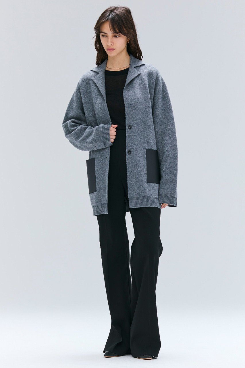 【ベイジ,/BEIGE,】のCHICORA(チコラ)/レザーポケット付きウールニットジャケット 人気、トレンドファッション・服の通販 founy(ファニー) 　ファッション　Fashion　レディースファッション　Fashion for Women　アウター　Coat / Outerwear Collection　レディースジャケット・軽アウター　Jackets　ジャケット　Jacket, Outerwear　ポケット　Pocket, Pocket Detail　other-8|ID: prp329100004725093 ipo3291000000034281707