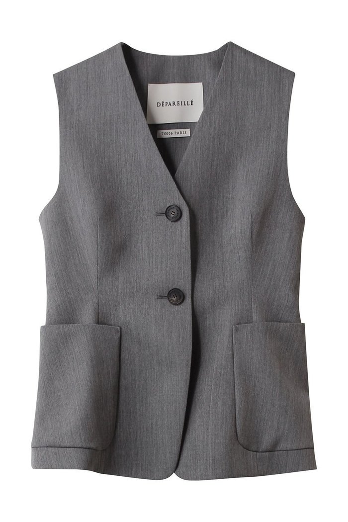 【デパリエ/DEPAREILLE】のウールドースキンジレ インテリア・キッズ・メンズ・レディースファッション・服の通販 founy(ファニー) https://founy.com/ ファッション Fashion レディースファッション Fashion for Women アウター Coat / Outerwear Collection レディースジャケット・軽アウター Jackets なめらか Smooth, Silky Texture エレガント 上品 Elegant ジャケット Jacket, Outerwear ベスト Vest, Waistcoat マニッシュ Mannish, Boyish 新作・新入荷 New Arrivals / New In |ID: prp329100004725094 ipo3291000000034144214