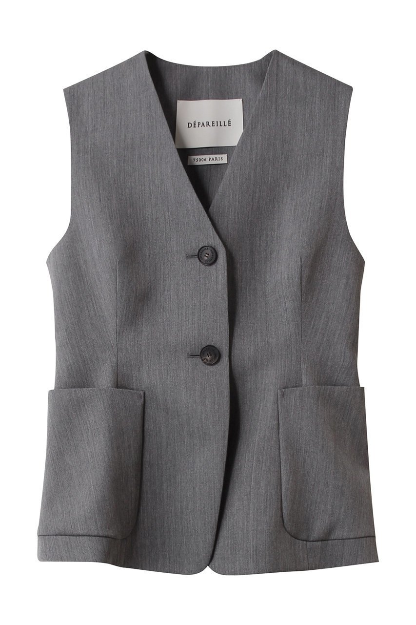 【デパリエ/DEPAREILLE】のウールドースキンジレ 人気、トレンドファッション・服の通販 founy(ファニー) 　ファッション　Fashion　レディースファッション　Fashion for Women　アウター　Coat / Outerwear Collection　レディースジャケット・軽アウター　Jackets　なめらか　Smooth, Silky Texture　エレガント 上品　Elegant　ジャケット　Jacket, Outerwear　ベスト　Vest, Waistcoat　マニッシュ　Mannish, Boyish　新作・新入荷　New Arrivals / New In　 other-1|ID: prp329100004725094 ipo3291000000034144214