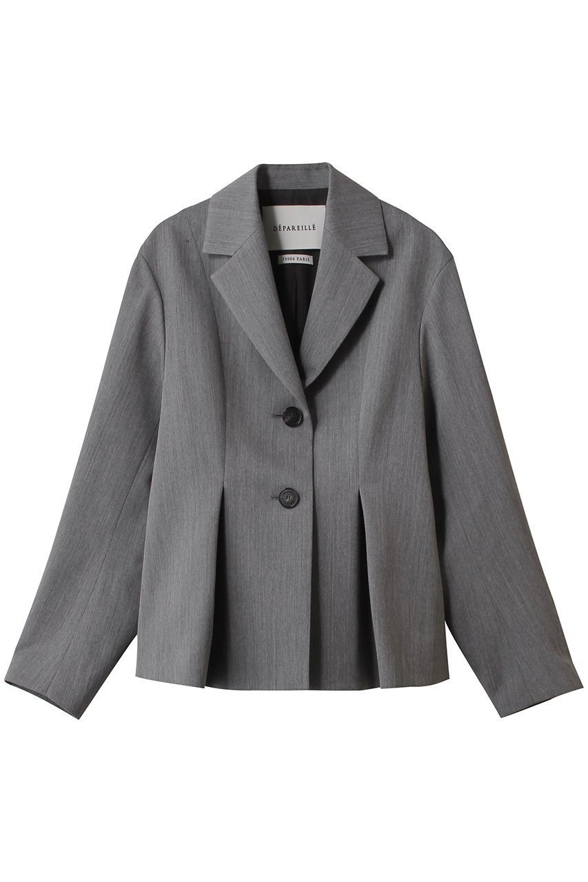 【デパリエ/DEPAREILLE】のウールドースキンジャケット インテリア・キッズ・メンズ・レディースファッション・服の通販 founy(ファニー) 　ファッション　Fashion　レディースファッション　Fashion for Women　アウター　Coat / Outerwear Collection　レディースジャケット・軽アウター　Jackets　なめらか　Smooth, Silky Texture　ジャケット　Jacket, Outerwear　フォルム　Silhouette, Form　モダン　Modern, Contemporary　新作・新入荷　New Arrivals / New In　グレー|ID: prp329100004725095 ipo3291000000034144224