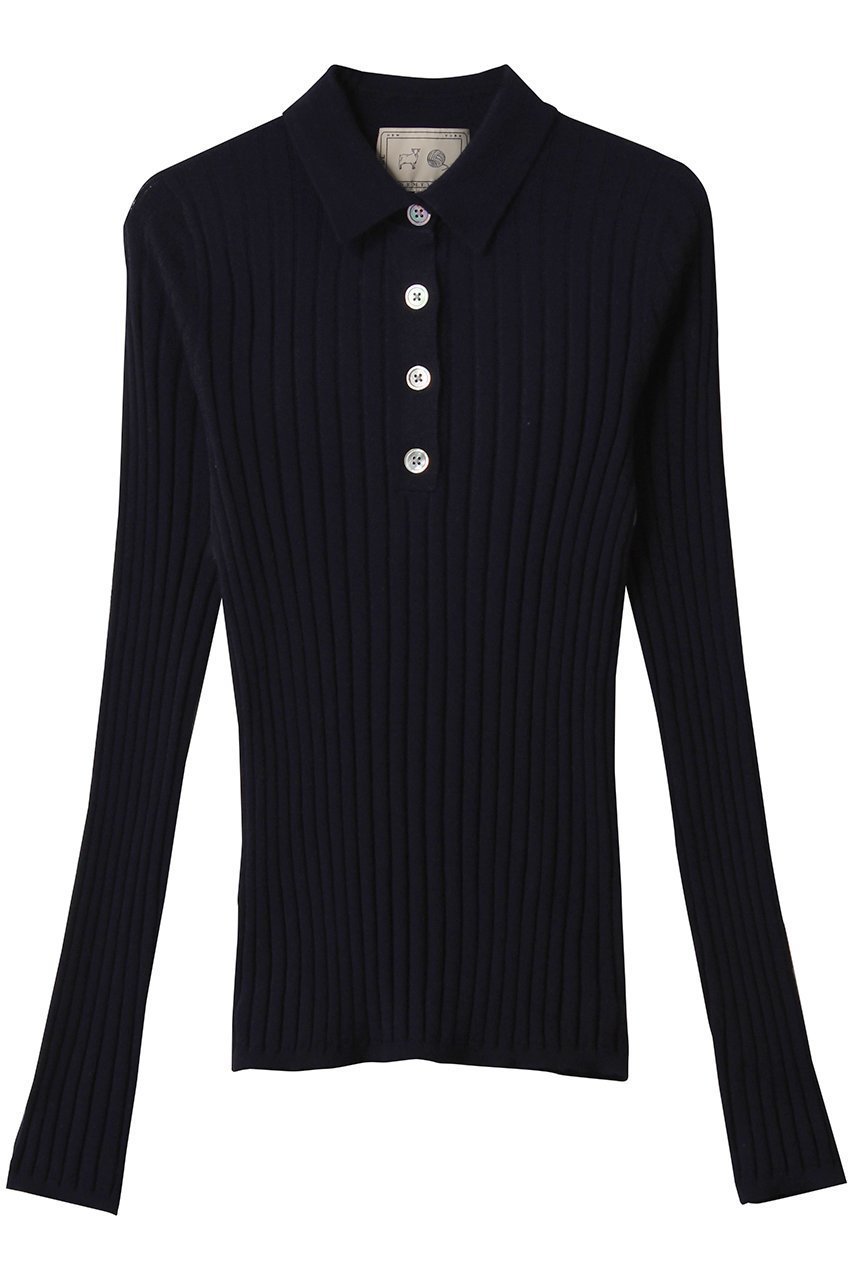 【デミーリー/DEMYLEE】のLUNA シグネチャーカシミヤ ポロカラーリブニットニットプルオーバー 人気、トレンドファッション・服の通販 founy(ファニー) 　ファッション　Fashion　レディースファッション　Fashion for Women　トップス・カットソー　Cut & Sew Tops　ニット　Knit Tops & Sweaters　カジュアルプルオーバー・ニットトップス　Pullovers & Knit Tops / Casual Pullovers　クラシック　Classic, Timeless Style　定番　Standard, Basic Item　 other-1|ID: prp329100004725099 ipo3291000000036078461