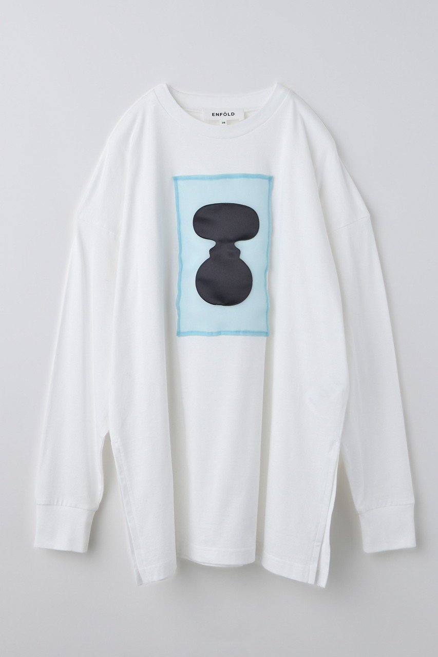 【エンフォルド/ENFOLD】の【10/15 12:00販売開始】FABRIC ART LONG-SLEEVE T-SHIRT/シャツ インテリア・キッズ・メンズ・レディースファッション・服の通販 founy(ファニー) 　ファッション　Fashion　レディースファッション　Fashion for Women　トップス・カットソー　Cut & Sew Tops　シャツ・ブラウス・オフィスカジュアル　Elegant Blouses & Button-Ups　ロングTシャツ・Tシャツ　Longline T-Shirts & Tees　カットソー・ベーシックTシャツ　Cut-and-Sewn Tops / Stretch Tees & Basics　スリーブ　Sleeve, Long Sleeve / Short Sleeve　バランス　Balance, Style Balance　モチーフ　Motif, Design Theme　ロング　Long, Long-Length　今季　This Season, Current Season　定番　Standard, Basic Item　新作・新入荷　New Arrivals / New In　ホワイト|ID: prp329100004727431 ipo3291000000034153274