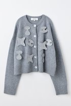 【エンフォルド/ENFOLD】のCHAIR-MOTIF KINIT CARDIGAN/カーディガン 人気、トレンドファッション・服の通販 founy(ファニー) ファッション Fashion レディースファッション Fashion for Women トップス・カットソー Cut & Sew Tops ニット Knit Tops & Sweaters カーディガン・羽織り Layered Style Cardigans おすすめ Recommended / Our Picks カーディガン Cardigan, Knitwear バタフライ Butterfly, Butterfly Motif バランス Balance, Style Balance フェルト Felt, Felt Fabric ボックス Boxy, Box Shape モチーフ Motif, Design Theme ワイド Wide, Wide Fit 冬 Winter / This Winter thumbnail トップグレー|ID: prp329100004727432 ipo3291000000035870527