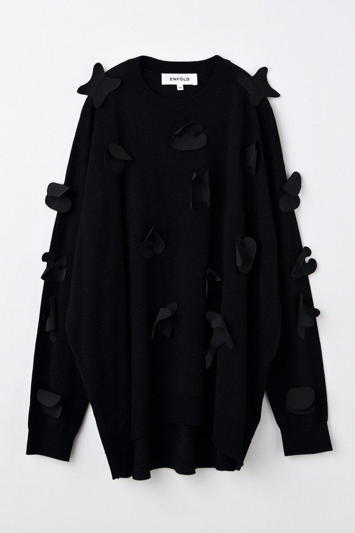 【エンフォルド/ENFOLD】のCHAIR-MOTIF PULLOVER/プルオーバー インテリア・キッズ・メンズ・レディースファッション・服の通販 founy(ファウニー) https://founy.com/ ファッション Fashion レディースファッション Fashion for Women トップス・カットソー Cut & Sew Tops ニット Knit Tops & Sweaters カジュアルプルオーバー・ニットトップス Pullovers & Knit Tops / Casual Pullovers バタフライ Butterfly, Butterfly Motif バランス Balance, Style Balance モチーフ Motif, Design Theme |ID: prp329100004727433 ipo3291000000036676671