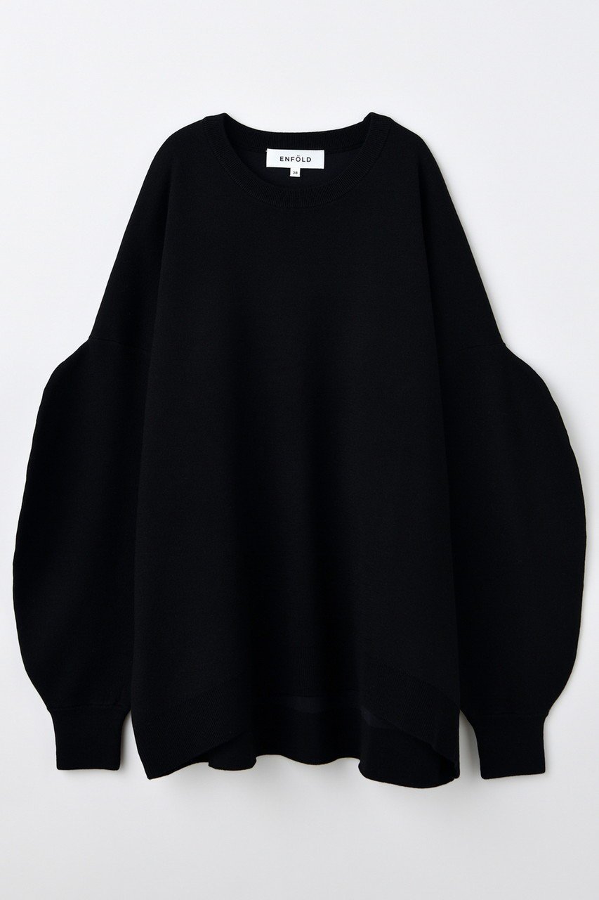 【エンフォルド/ENFOLD】の【10/15 12:00販売開始】DOUBLE-FACE PULLOVER/プルオーバー インテリア・キッズ・メンズ・レディースファッション・服の通販 founy(ファニー) 　ファッション　Fashion　レディースファッション　Fashion for Women　トップス・カットソー　Cut & Sew Tops　シャツ・ブラウス・オフィスカジュアル　Elegant Blouses & Button-Ups　レディースパーカー・カジュアルフーディー　Casual Hoodies & Sweatshirts　ロングTシャツ・Tシャツ　Longline T-Shirts & Tees　カジュアルプルオーバー・ニットトップス　Pullovers & Knit Tops / Casual Pullovers　スウェット・クルーネックトップス　Sweatshirts & Crewnecks / Relaxed Fit Sweat Tops　カットソー・ベーシックTシャツ　Cut-and-Sewn Tops / Stretch Tees & Basics　ダブル　Double, Double-Breasted　定番　Standard, Basic Item　新作・新入荷　New Arrivals / New In　ブラック|ID: prp329100004727437 ipo3291000000034153301