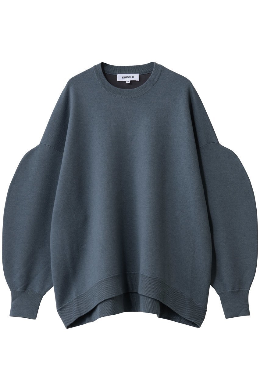 【エンフォルド/ENFOLD】のDOUBLE-FACE PULLOVER/プルオーバー インテリア・キッズ・メンズ・レディースファッション・服の通販 founy(ファニー) 　ファッション　Fashion　レディースファッション　Fashion for Women　トップス・カットソー　Cut & Sew Tops　シャツ・ブラウス・オフィスカジュアル　Elegant Blouses & Button-Ups　レディースパーカー・カジュアルフーディー　Casual Hoodies & Sweatshirts　ロングTシャツ・Tシャツ　Longline T-Shirts & Tees　カジュアルプルオーバー・ニットトップス　Pullovers & Knit Tops / Casual Pullovers　スウェット・クルーネックトップス　Sweatshirts & Crewnecks / Relaxed Fit Sweat Tops　カットソー・ベーシックTシャツ　Cut-and-Sewn Tops / Stretch Tees & Basics　ダブル　Double, Double-Breasted　定番　Standard, Basic Item　グレー|ID: prp329100004727437 ipo3291000000036692552