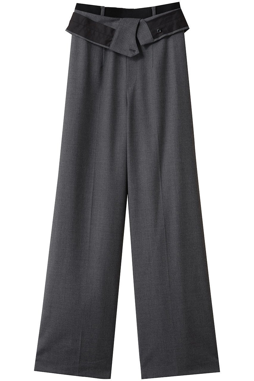 【エンフォルド/ENFOLD】のTWO-WAIST TROUSERS/トラウザーズ・パンツ インテリア・キッズ・メンズ・レディースファッション・服の通販 founy(ファウニー) 　ファッション　Fashion　レディースファッション　Fashion for Women　パンツ　Pants & Trousers　コンパクト　Compact, Small Size　スタイリッシュ　Stylish, Fashionable　ロング　Long, Long-Length　ワイド　Wide, Wide Fit　チャコールグレー|ID: prp329100004727443 ipo3291000000036676690