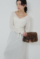 【ガリャルダガランテ/GALLARDAGALANTE】の【25th記念アイテム】ベルト付きロングニットワンピース オフホワイト|ID: prp329100004727447 ipo3291000000035617504