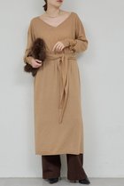 【ガリャルダガランテ/GALLARDAGALANTE】の【25th記念アイテム】ベルト付きロングニットワンピース キャメル|ID: prp329100004727447 ipo3291000000035617506