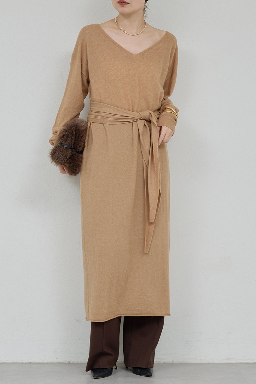 【ガリャルダガランテ/GALLARDAGALANTE】の【25th記念アイテム】ベルト付きロングニットワンピース 人気、トレンドファッション・服の通販 founy(ファニー) 　ファッション　Fashion　レディースファッション　Fashion for Women　ワンピース　Dresses　ニットワンピース　Knit Dresses　チュニック　Tunic Tops & Dresses　ベルト&ウエストマーク　Belts & Waist Accessories　インナー　Innerwear　シアー　Sheer, See-Through　シンプル　Simple, Minimal　チュニック　Tunic, Long Top　ロング　Long, Long-Length　再入荷　Restock / Back in Stock　other-2|ID: prp329100004727447 ipo3291000000035870553