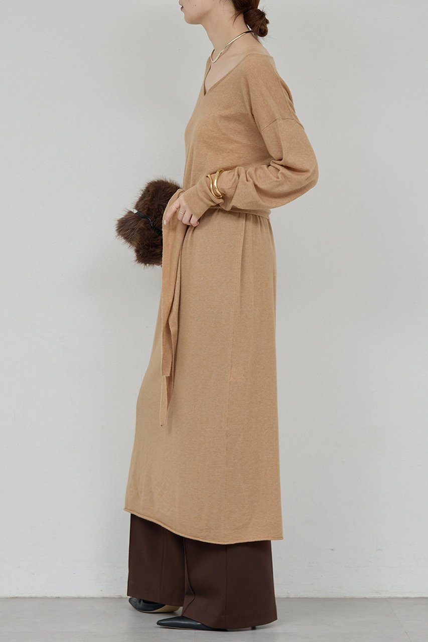 【ガリャルダガランテ/GALLARDAGALANTE】の【25th記念アイテム】ベルト付きロングニットワンピース 人気、トレンドファッション・服の通販 founy(ファニー) 　ファッション　Fashion　レディースファッション　Fashion for Women　ワンピース　Dresses　ニットワンピース　Knit Dresses　チュニック　Tunic Tops & Dresses　ベルト&ウエストマーク　Belts & Waist Accessories　インナー　Innerwear　シアー　Sheer, See-Through　シンプル　Simple, Minimal　チュニック　Tunic, Long Top　ロング　Long, Long-Length　再入荷　Restock / Back in Stock　other-3|ID: prp329100004727447 ipo3291000000035870554