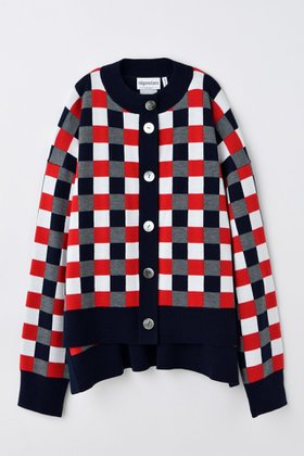 【ナゴンスタンス/nagonstans】のjacquard knit cardigan/カーディガン 人気、トレンドファッション・服の通販 founy(ファニー) ファッション Fashion レディースファッション Fashion for Women トップス・カットソー Cut & Sew Tops ニット Knit Tops & Sweaters カーディガン・羽織り Layered Style Cardigans カーディガン Cardigan, Knitwear チェック Check, Plaid, Tartan バランス Balance, Style Balance 冬 Winter / This Winter |ID:prp329100004727453