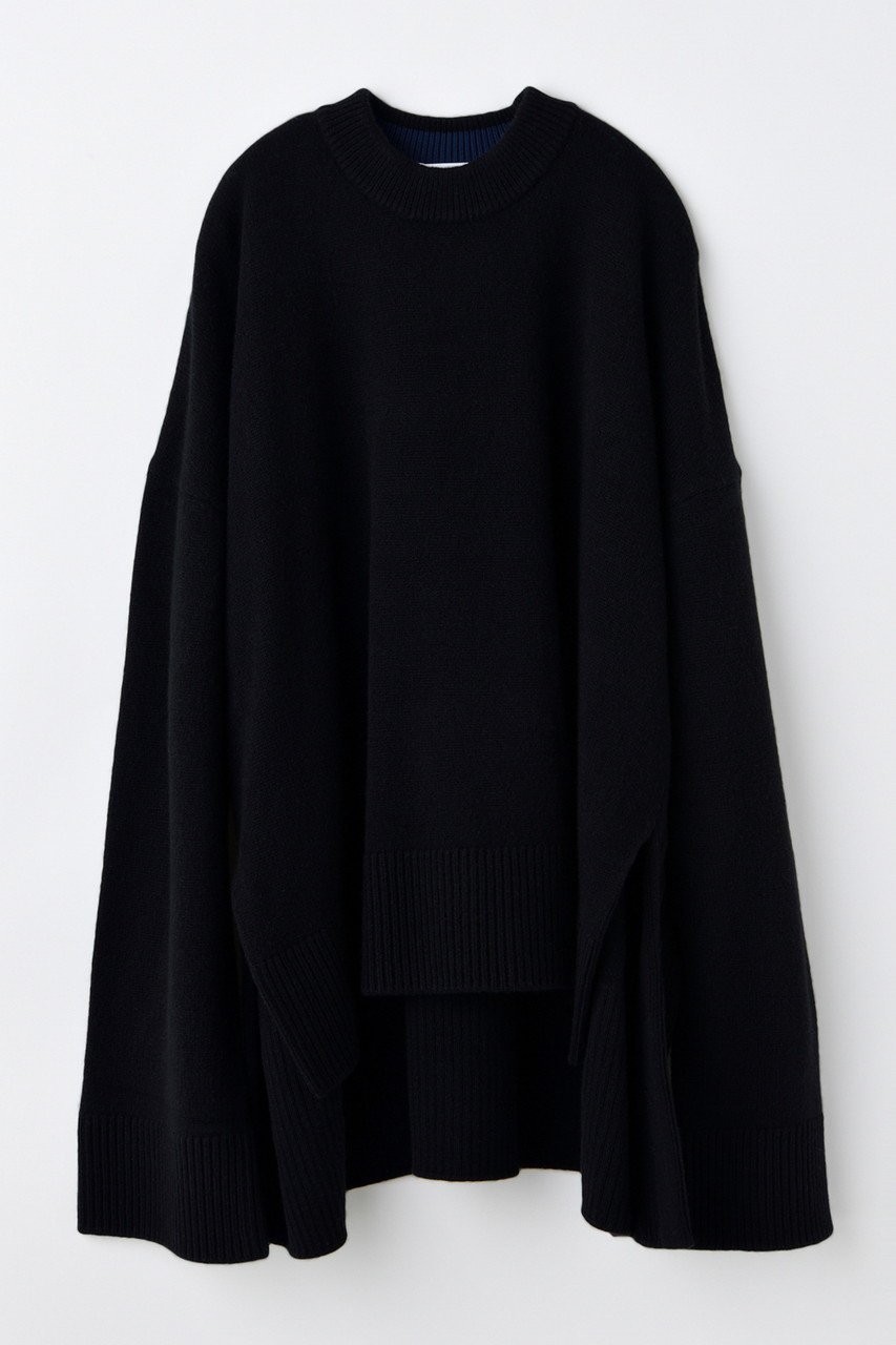 【ナゴンスタンス/nagonstans】の【10/15 12:00販売開始】wide box pullover/プルオーバー インテリア・キッズ・メンズ・レディースファッション・服の通販 founy(ファニー) 　ファッション　Fashion　レディースファッション　Fashion for Women　トップス・カットソー　Cut & Sew Tops　ニット　Knit Tops & Sweaters　カジュアルプルオーバー・ニットトップス　Pullovers & Knit Tops / Casual Pullovers　スリット　Slit, Slit Detail　バランス　Balance, Style Balance　新作・新入荷　New Arrivals / New In　Black|ID: prp329100004727454 ipo3291000000034153408
