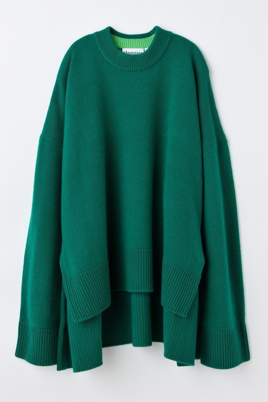 【ナゴンスタンス/nagonstans】の【10/15 12:00販売開始】wide box pullover/プルオーバー インテリア・キッズ・メンズ・レディースファッション・服の通販 founy(ファニー) 　ファッション　Fashion　レディースファッション　Fashion for Women　トップス・カットソー　Cut & Sew Tops　ニット　Knit Tops & Sweaters　カジュアルプルオーバー・ニットトップス　Pullovers & Knit Tops / Casual Pullovers　スリット　Slit, Slit Detail　バランス　Balance, Style Balance　新作・新入荷　New Arrivals / New In　Zucchini|ID: prp329100004727454 ipo3291000000034153409