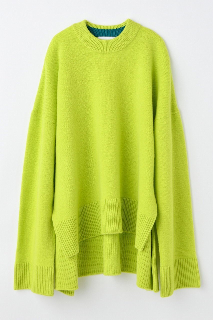【ナゴンスタンス/nagonstans】の【10/15 12:00販売開始】wide box pullover/プルオーバー インテリア・キッズ・メンズ・レディースファッション・服の通販 founy(ファニー) 　ファッション　Fashion　レディースファッション　Fashion for Women　トップス・カットソー　Cut & Sew Tops　ニット　Knit Tops & Sweaters　カジュアルプルオーバー・ニットトップス　Pullovers & Knit Tops / Casual Pullovers　スリット　Slit, Slit Detail　バランス　Balance, Style Balance　新作・新入荷　New Arrivals / New In　Lime|ID: prp329100004727454 ipo3291000000034153410