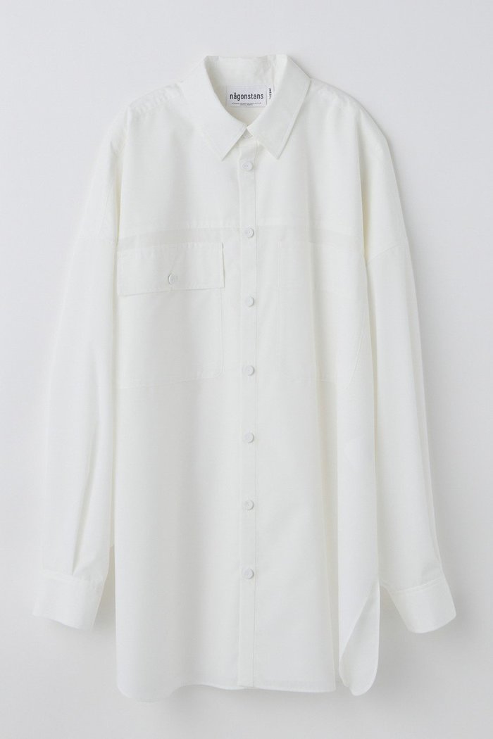 【ナゴンスタンス/nagonstans】のdouble-pockets shirt/シャツ インテリア・キッズ・メンズ・レディースファッション・服の通販 founy(ファニー) https://founy.com/ ファッション Fashion レディースファッション Fashion for Women トップス・カットソー Cut & Sew Tops シャツ・ブラウス・オフィスカジュアル Elegant Blouses & Button-Ups アシンメトリー Asymmetrical Style スリーブ Sleeve, Long Sleeve / Short Sleeve ブロード Broadcloth, Fine Cotton メンズ Men's, Menswear ロング Long, Long-Length |ID: prp329100004727455 ipo3291000000035870561