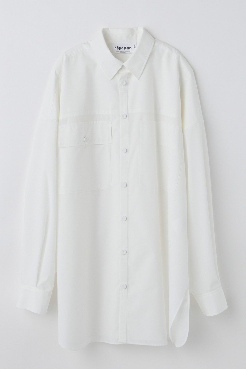 【ナゴンスタンス/nagonstans】のdouble-pockets shirt/シャツ 人気、トレンドファッション・服の通販 founy(ファニー) 　ファッション　Fashion　レディースファッション　Fashion for Women　トップス・カットソー　Cut & Sew Tops　シャツ・ブラウス・オフィスカジュアル　Elegant Blouses & Button-Ups　アシンメトリー　Asymmetrical Style　スリーブ　Sleeve, Long Sleeve / Short Sleeve　ブロード　Broadcloth, Fine Cotton　メンズ　Men's, Menswear　ロング　Long, Long-Length　 other-1|ID: prp329100004727455 ipo3291000000035870561