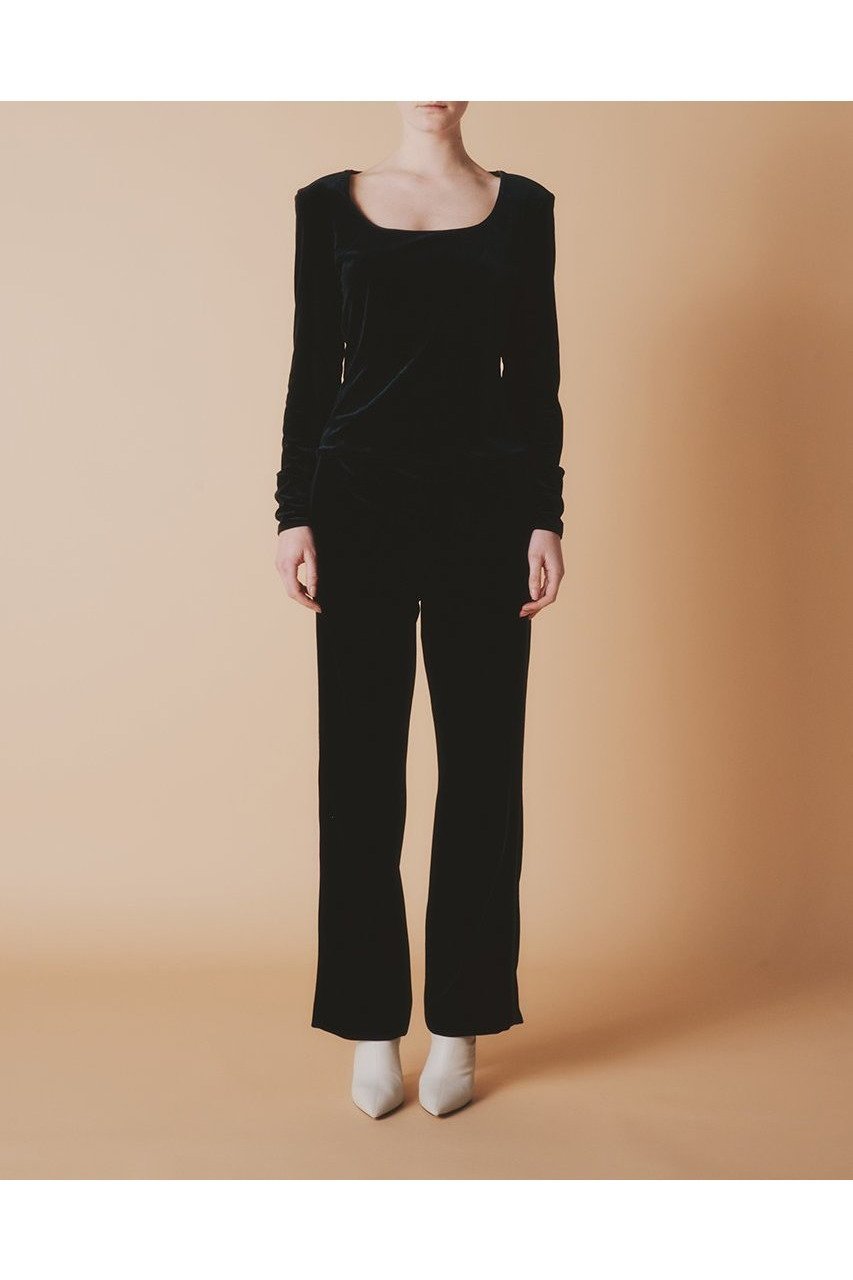 【ルームエイト/Room no.8】の【Room no.8 BLACK】サテン ベロアサイドライン パンツ 人気、トレンドファッション・服の通販 founy(ファニー) 　ファッション　Fashion　レディースファッション　Fashion for Women　パンツ　Pants & Trousers　なめらか　Smooth, Silky Texture　サテン　Satin, Glossy Fabric　シンプル　Simple, Minimal　フェミニン　Feminine, Girly　ベロア　Velour, Soft Velvet　エレガント 上品　Elegant　新作・新入荷　New Arrivals / New In　other-6|ID: prp329100004727461 ipo3291000000034153442