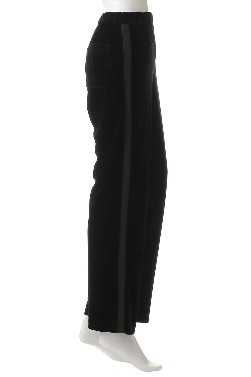 【ルームエイト/Room no.8】の【Room no.8 BLACK】サテン ベロアサイドライン パンツ 人気、トレンドファッション・服の通販 founy(ファニー) 　ファッション　Fashion　レディースファッション　Fashion for Women　パンツ　Pants & Trousers　なめらか　Smooth, Silky Texture　サテン　Satin, Glossy Fabric　シンプル　Simple, Minimal　フェミニン　Feminine, Girly　ベロア　Velour, Soft Velvet　エレガント 上品　Elegant　other-3|ID: prp329100004727461 ipo3291000000036041190