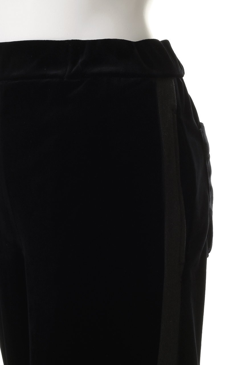 【ルームエイト/Room no.8】の【Room no.8 BLACK】サテン ベロアサイドライン パンツ 人気、トレンドファッション・服の通販 founy(ファニー) 　ファッション　Fashion　レディースファッション　Fashion for Women　パンツ　Pants & Trousers　なめらか　Smooth, Silky Texture　サテン　Satin, Glossy Fabric　シンプル　Simple, Minimal　フェミニン　Feminine, Girly　ベロア　Velour, Soft Velvet　エレガント 上品　Elegant　other-5|ID: prp329100004727461 ipo3291000000036041194
