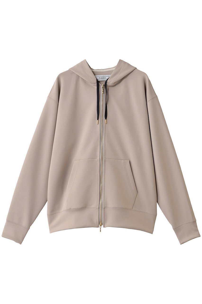 【ルームエイト/Room no.8】のAIR ジャージー ジップ アップ フーデッド トップス インテリア・キッズ・メンズ・レディースファッション・服の通販 founy(ファニー) 　ファッション　Fashion　レディースファッション　Fashion for Women　トップス・カットソー　Cut & Sew Tops　シャツ・ブラウス・オフィスカジュアル　Elegant Blouses & Button-Ups　レディースパーカー・カジュアルフーディー　Casual Hoodies & Sweatshirts　ロングTシャツ・Tシャツ　Longline T-Shirts & Tees　スウェット・クルーネックトップス　Sweatshirts & Crewnecks / Relaxed Fit Sweat Tops　カットソー・ベーシックTシャツ　Cut-and-Sewn Tops / Stretch Tees & Basics　ジップ　Zip, Zipper　ベーシック　Basic, Essential　新作・新入荷　New Arrivals / New In　羽織　Haori, Light Jacket　グレージュ|ID: prp329100004727462 ipo3291000000034153449
