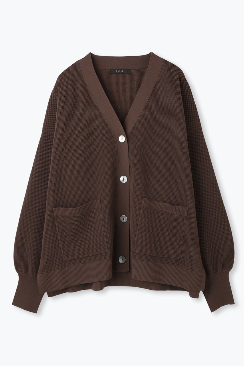 【レリル/lelill】のハイテクワッフル カーディガン 人気、トレンドファッション・服の通販 founy(ファニー) 　ファッション　Fashion　レディースファッション　Fashion for Women　トップス・カットソー　Cut & Sew Tops　ニット　Knit Tops & Sweaters　カーディガン・羽織り　Layered Style Cardigans　カーディガン　Cardigan, Knitwear　フィット　Fit, Slim Fit　リブニット　Rib Knit, Ribbed Knit　ワッフル　Waffle, Waffle Knit　洗える　Machine Washable　 other-1|ID: prp329100004727482 ipo3291000000035870598