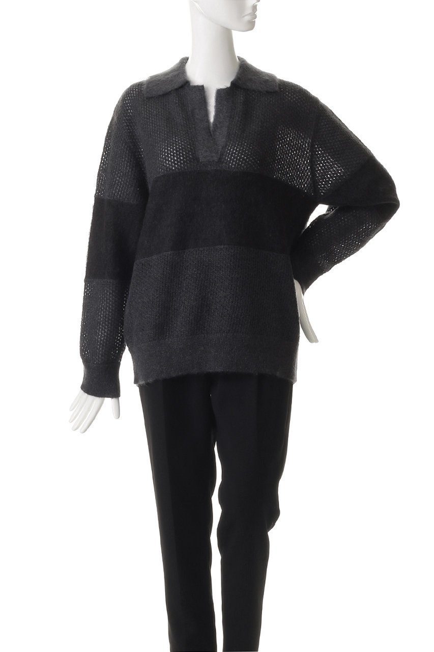 【マノフ/MANOF】のMOHAIR POLO KNIT 人気、トレンドファッション・服の通販 founy(ファニー) 　ファッション　Fashion　レディースファッション　Fashion for Women　トップス・カットソー　Cut & Sew Tops　ニット　Knit Tops & Sweaters　カジュアルプルオーバー・ニットトップス　Pullovers & Knit Tops / Casual Pullovers　シアー　Sheer, See-Through　スラックス　Slacks, Dress Pants　デニム　Denim, Jeans Material　ポロシャツ　Polo Shirt, Collared Tee　新作・新入荷　New Arrivals / New In　A/W・秋冬　Autumn/Winter　other-2|ID: prp329100004727486 ipo3291000000034153657