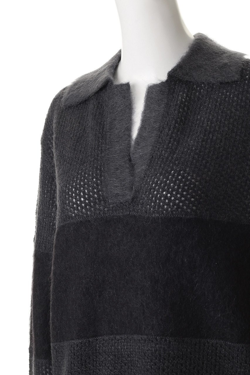 【マノフ/MANOF】のMOHAIR POLO KNIT 人気、トレンドファッション・服の通販 founy(ファニー) 　ファッション　Fashion　レディースファッション　Fashion for Women　トップス・カットソー　Cut & Sew Tops　ニット　Knit Tops & Sweaters　カジュアルプルオーバー・ニットトップス　Pullovers & Knit Tops / Casual Pullovers　シアー　Sheer, See-Through　スラックス　Slacks, Dress Pants　デニム　Denim, Jeans Material　ポロシャツ　Polo Shirt, Collared Tee　新作・新入荷　New Arrivals / New In　A/W・秋冬　Autumn/Winter　other-5|ID: prp329100004727486 ipo3291000000034153663