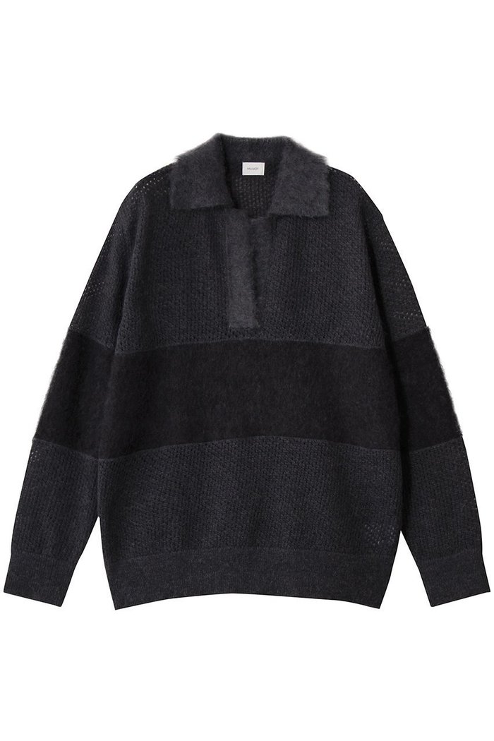 【マノフ/MANOF】のMOHAIR POLO KNIT インテリア・キッズ・メンズ・レディースファッション・服の通販 founy(ファニー) https://founy.com/ ファッション Fashion レディースファッション Fashion for Women トップス・カットソー Cut & Sew Tops ニット Knit Tops & Sweaters カジュアルプルオーバー・ニットトップス Pullovers & Knit Tops / Casual Pullovers シアー Sheer, See-Through スラックス Slacks, Dress Pants デニム Denim, Jeans Material ポロシャツ Polo Shirt, Collared Tee A/W・秋冬 Autumn/Winter |ID: prp329100004727486 ipo3291000000036136070