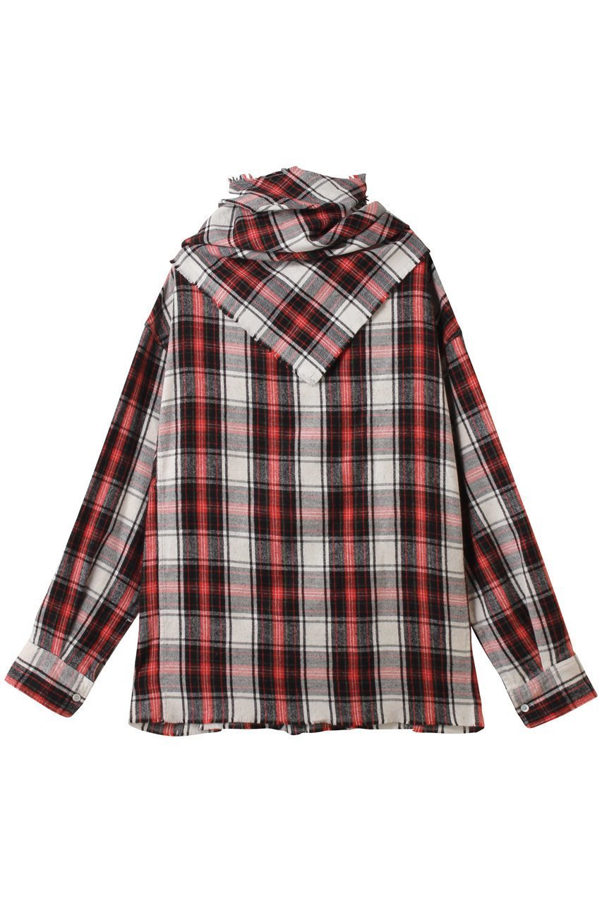 【マルティニーク/martinique】の【CURRENTAGE】Original フランネルシャツ インテリア・キッズ・メンズ・レディースファッション・服の通販 founy(ファニー) 　ファッション　Fashion　レディースファッション　Fashion for Women　トップス・カットソー　Cut & Sew Tops　シャツ・ブラウス・オフィスカジュアル　Elegant Blouses & Button-Ups　おすすめ　Recommended / Our Picks　スカーフ　Scarf, Neckwear　スリーブ　Sleeve, Long Sleeve / Short Sleeve　チェック　Check, Plaid, Tartan　ビンテージ　Vintage, Retro Style　ラグジュアリー　Luxury, Elegant　リネン　Linen, Linen Fabric　ロング　Long, Long-Length　定番　Standard, Basic Item　レッド|ID: prp329100004727501 ipo3291000000036041274