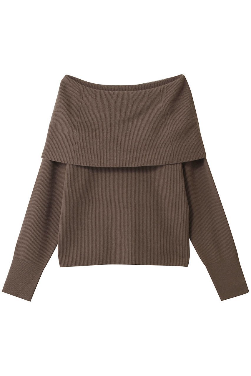 【アルアバイル/allureville】のビッグカラー2WAY NC プルオーバー インテリア・キッズ・メンズ・レディースファッション・服の通販 founy(ファニー) 　ファッション　Fashion　レディースファッション　Fashion for Women　トップス・カットソー　Cut & Sew Tops　ニット　Knit Tops & Sweaters　カジュアルプルオーバー・ニットトップス　Pullovers & Knit Tops / Casual Pullovers　おすすめ　Recommended / Our Picks　デコルテ　Décolleté, Neckline　ネックレス　Necklace, Pendant Necklace　ビッグ　Big, Oversized　新作・新入荷　New Arrivals / New In　ブラウン|ID: prp329100004727507 ipo3291000000034153852