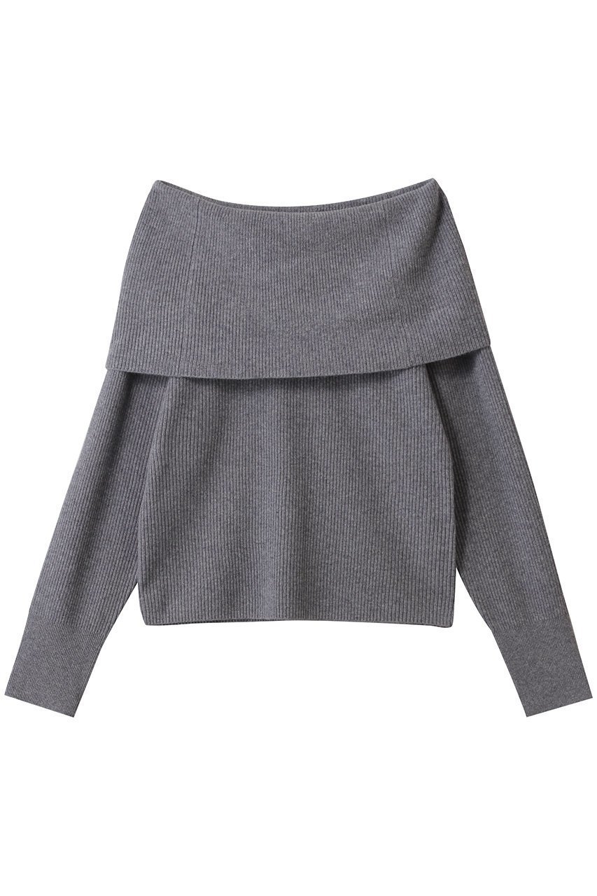 【アルアバイル/allureville】のビッグカラー2WAY NC プルオーバー インテリア・キッズ・メンズ・レディースファッション・服の通販 founy(ファニー) 　ファッション　Fashion　レディースファッション　Fashion for Women　トップス・カットソー　Cut & Sew Tops　ニット　Knit Tops & Sweaters　カジュアルプルオーバー・ニットトップス　Pullovers & Knit Tops / Casual Pullovers　おすすめ　Recommended / Our Picks　デコルテ　Décolleté, Neckline　ネックレス　Necklace, Pendant Necklace　ビッグ　Big, Oversized　新作・新入荷　New Arrivals / New In　グレー|ID: prp329100004727507 ipo3291000000034153853