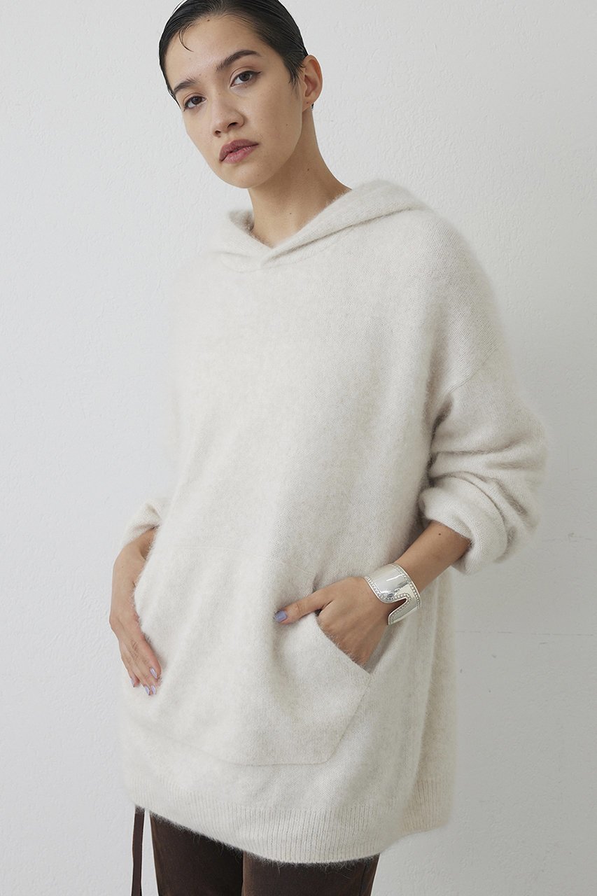 【ウィムガゼット/Whim Gazette】の【THE PAUSE】ファーニットフーディープルオーバー 人気、トレンドファッション・服の通販 founy(ファニー) 　ファッション　Fashion　レディースファッション　Fashion for Women　トップス・カットソー　Cut & Sew Tops　ニット　Knit Tops & Sweaters　レディースパーカー・カジュアルフーディー　Casual Hoodies & Sweatshirts　カジュアルプルオーバー・ニットトップス　Pullovers & Knit Tops / Casual Pullovers　おすすめ　Recommended / Our Picks　セットアップ　Set-Up, Coordinated Outfit　ダウン　Down, Puffer　パーカー　Hoodie, Parka　フォックス　Fox, Fox Fur　新作・新入荷　New Arrivals / New In　other-2|ID: prp329100004727509 ipo3291000000034153870