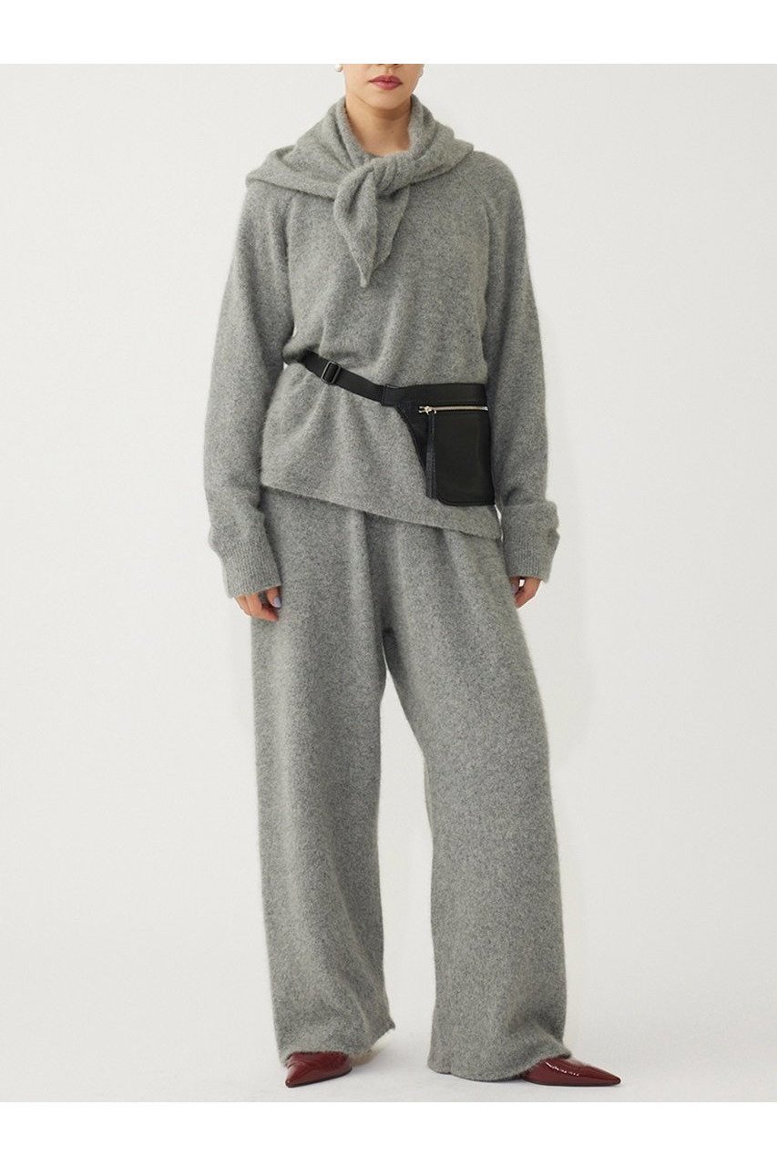 【ウィムガゼット/Whim Gazette】の【THE PAUSE】ファーニットドロストパンツ インテリア・キッズ・メンズ・レディースファッション・服の通販 founy(ファニー) 　ファッション　Fashion　レディースファッション　Fashion for Women　パンツ　Pants & Trousers　おすすめ　Recommended / Our Picks　セットアップ　Set-Up, Coordinated Outfit　フォックス　Fox, Fox Fur　ワイド　Wide, Wide Fit　新作・新入荷　New Arrivals / New In　グレー|ID: prp329100004727512 ipo3291000000034153894