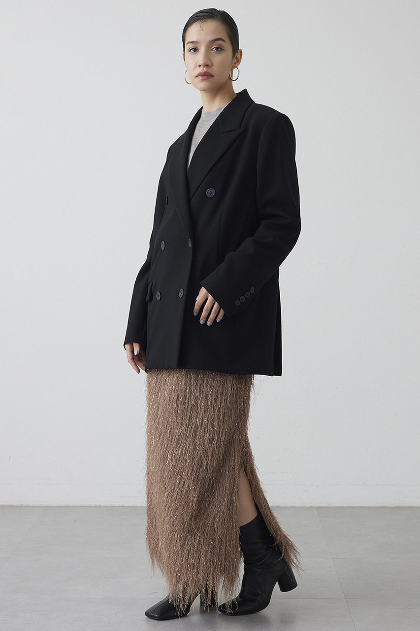 【ウィムガゼット/Whim Gazette】の【THE PAUSE】ラメフリンジスカート 人気、トレンドファッション・服の通販 founy(ファニー) 　ファッション　Fashion　レディースファッション　Fashion for Women　スカート　Skirts　ロングスカート　Long Skirts / Maxi & Midi Skirts　サテン　Satin, Glossy Fabric　シンプル　Simple, Minimal　ストレッチ　Stretch, Stretchy Fabric　スリット　Slit, Slit Detail　フリンジ　Fringe, Tassel　ロング　Long, Long-Length　新作・新入荷　New Arrivals / New In　other-2|ID: prp329100004727513 ipo3291000000034153906