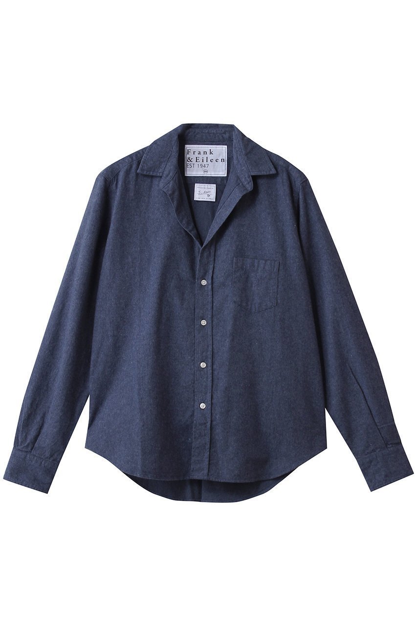 【フランク&アイリーン/Frank&Eileen】のEILEEN イタリアンコットン ブルー シャツ インテリア・キッズ・メンズ・レディースファッション・服の通販 founy(ファニー) 　ファッション　Fashion　レディースファッション　Fashion for Women　トップス・カットソー　Cut & Sew Tops　シャツ・ブラウス・オフィスカジュアル　Elegant Blouses & Button-Ups　スリーブ　Sleeve, Long Sleeve / Short Sleeve　トレンド　Trend, Trending Now　ベーシック　Basic, Essential　ロング　Long, Long-Length　新作・新入荷　New Arrivals / New In　羽織　Haori, Light Jacket　ブルー|ID: prp329100004727515 ipo3291000000034153922