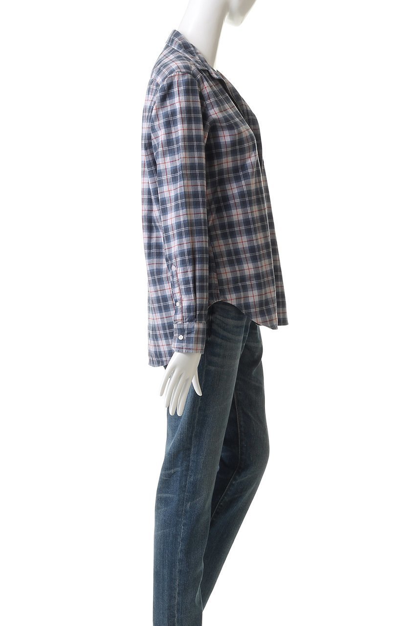 【フランク&アイリーン/Frank&Eileen】のEILEEN イタリアンコットン ブルーチェック シャツ 人気、トレンドファッション・服の通販 founy(ファニー) 　ファッション　Fashion　レディースファッション　Fashion for Women　トップス・カットソー　Cut & Sew Tops　シャツ・ブラウス・オフィスカジュアル　Elegant Blouses & Button-Ups　スラックス　Slacks, Dress Pants　スリーブ　Sleeve, Long Sleeve / Short Sleeve　チェック　Check, Plaid, Tartan　デニム　Denim, Jeans Material　トレンド　Trend, Trending Now　モダン　Modern, Contemporary　ロング　Long, Long-Length　新作・新入荷　New Arrivals / New In　other-3|ID: prp329100004727516 ipo3291000000034153930
