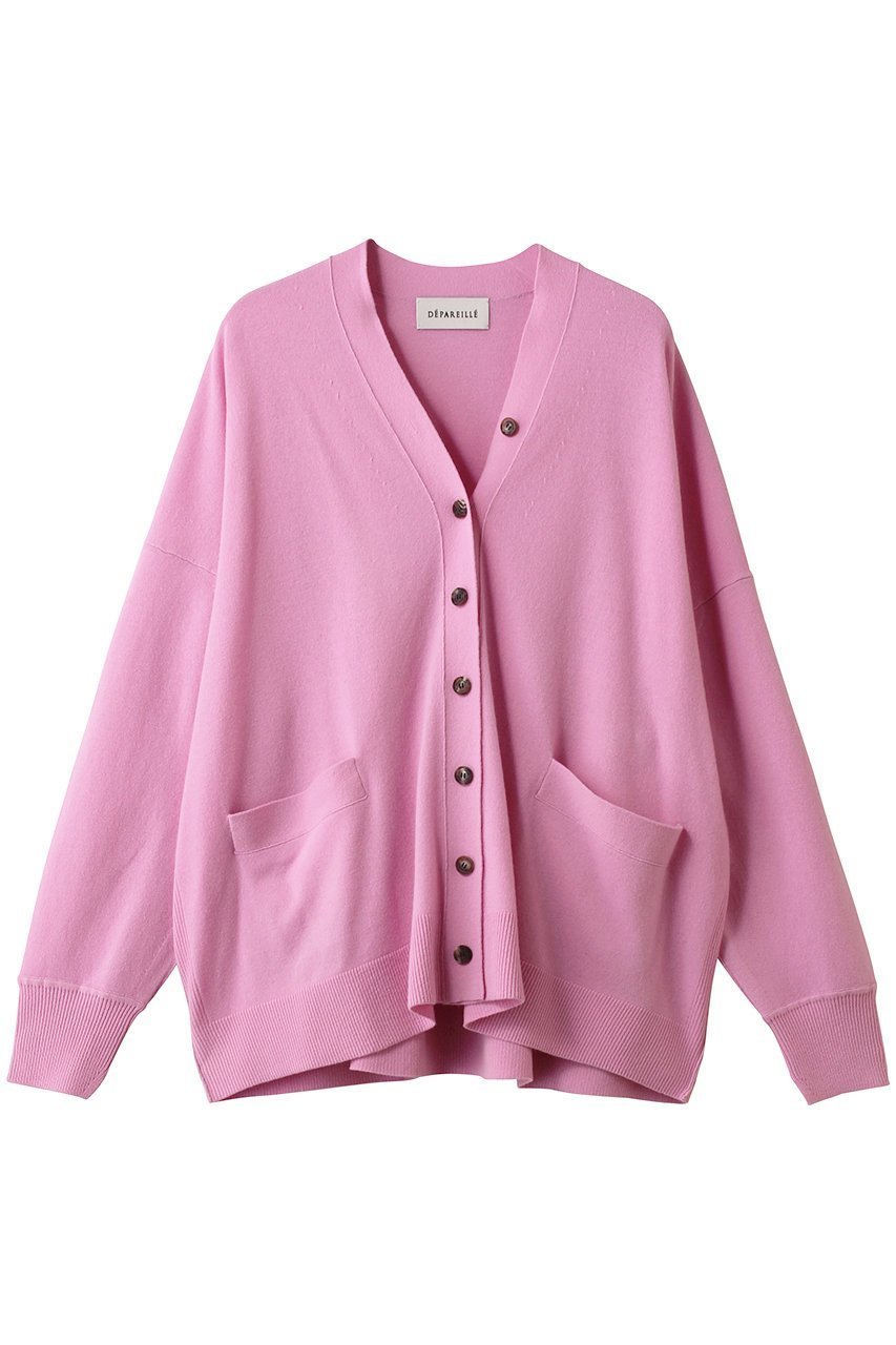 【デパリエ/DEPAREILLE】のウーレンヤーンカーディガン インテリア・キッズ・メンズ・レディースファッション・服の通販 founy(ファニー) 　ファッション　Fashion　レディースファッション　Fashion for Women　トップス・カットソー　Cut & Sew Tops　ニット　Knit Tops & Sweaters　カーディガン・羽織り　Layered Style Cardigans　カーディガン　Cardigan, Knitwear　トレンド　Trend, Trending Now　ポケット　Pocket, Pocket Detail　リラックス　Relax, Relaxed Fit　ピンク|ID: prp329100004727525 ipo3291000000035870675