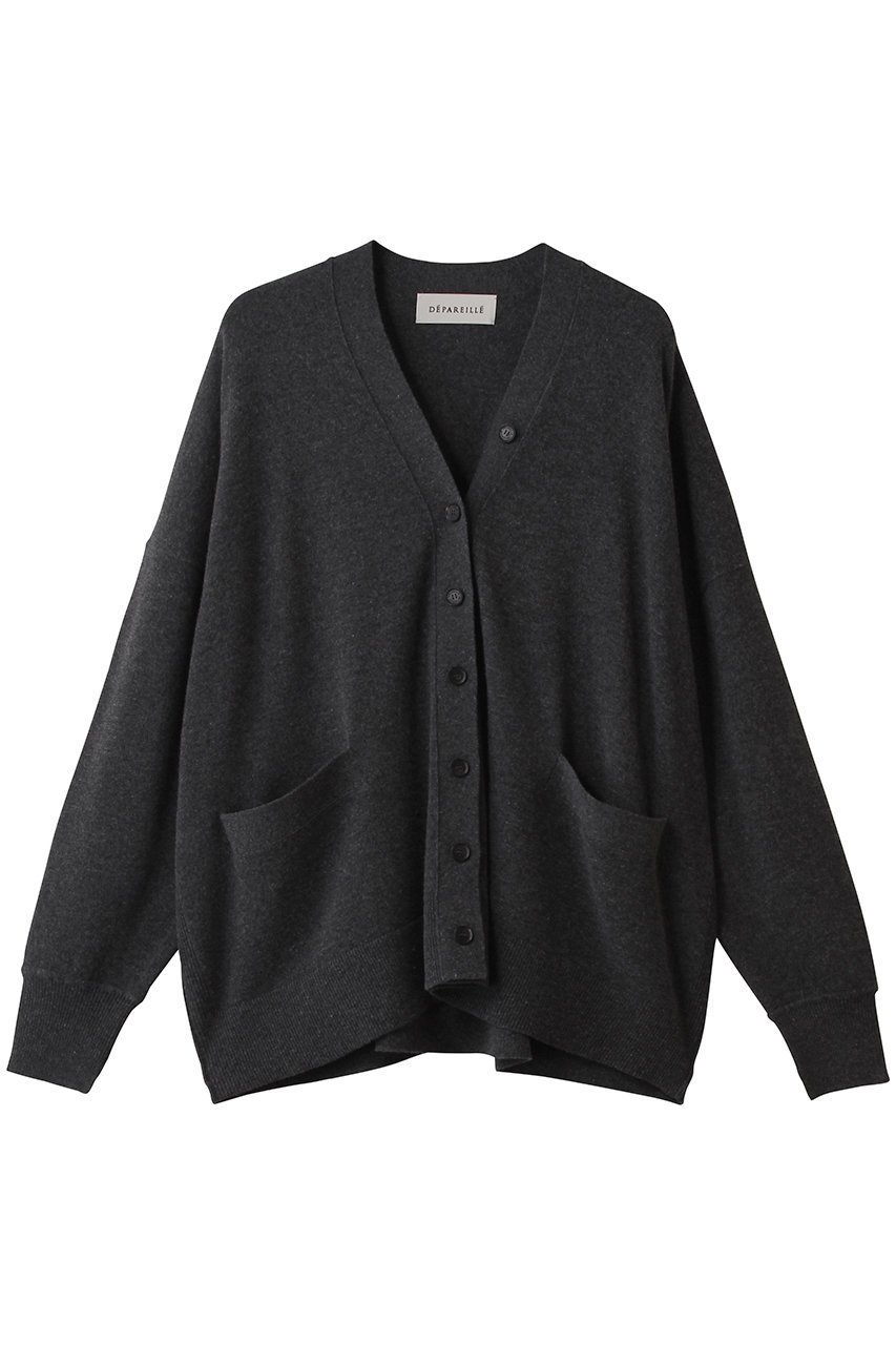 【デパリエ/DEPAREILLE】のウーレンヤーンカーディガン インテリア・キッズ・メンズ・レディースファッション・服の通販 founy(ファニー) 　ファッション　Fashion　レディースファッション　Fashion for Women　トップス・カットソー　Cut & Sew Tops　ニット　Knit Tops & Sweaters　カーディガン・羽織り　Layered Style Cardigans　カーディガン　Cardigan, Knitwear　トレンド　Trend, Trending Now　ポケット　Pocket, Pocket Detail　リラックス　Relax, Relaxed Fit　チャコールグレー|ID: prp329100004727525 ipo3291000000035870676