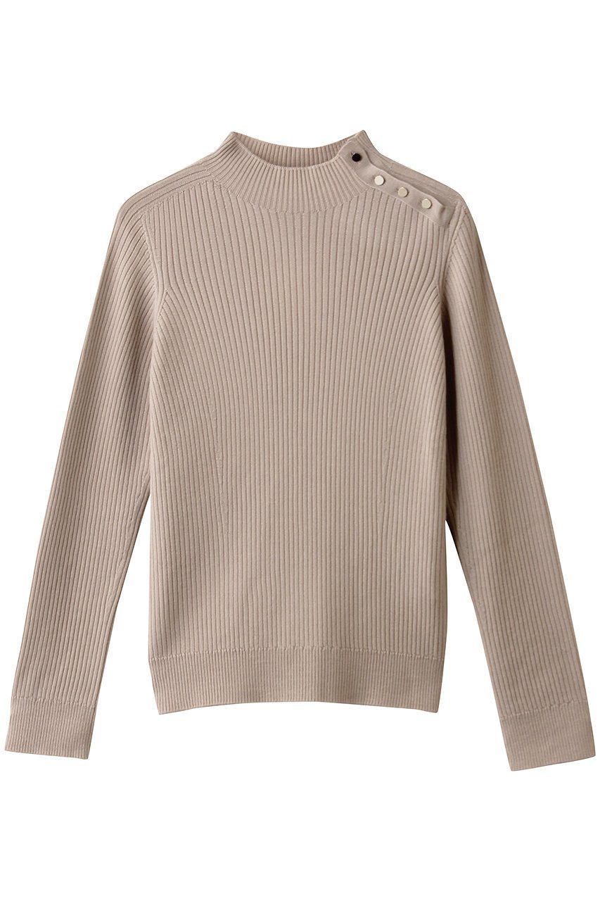 【アナイ/ANAYI】のメリノワイドリブハイネック プルオーバー インテリア・キッズ・メンズ・レディースファッション・服の通販 founy(ファニー) 　ファッション　Fashion　レディースファッション　Fashion for Women　トップス・カットソー　Cut & Sew Tops　ニット　Knit Tops & Sweaters　カジュアルプルオーバー・ニットトップス　Pullovers & Knit Tops / Casual Pullovers　インナー　Innerwear　ハイネック　High Neck, Mock Neck　ホールガーメント　WholeGarment, Seamless Knit　メタル　Metal, Metal Parts　リブニット　Rib Knit, Ribbed Knit　エレガント 上品　Elegant　ベージュ|ID: prp329100004727528 ipo3291000000034484293