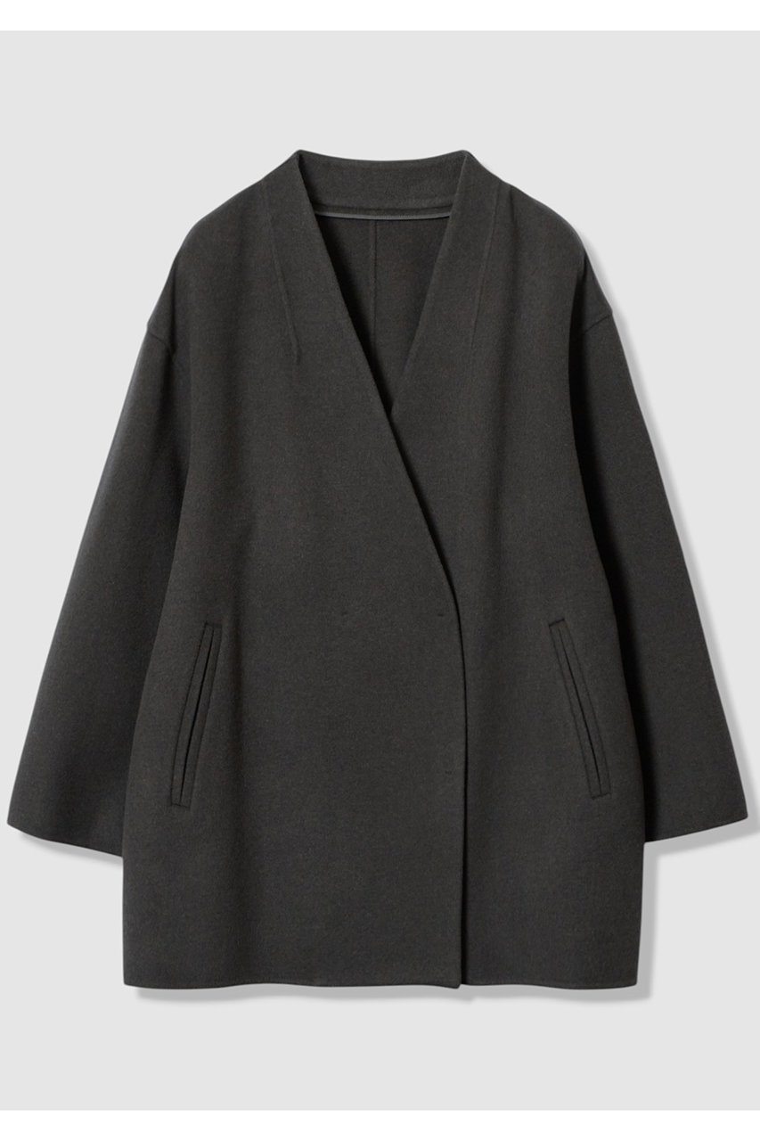 【アルアバイル/allureville】のカシミヤ混リバーミドルラップコート 人気、トレンドファッション・服の通販 founy(ファニー) 　ファッション　Fashion　レディースファッション　Fashion for Women　アウター　Coat / Outerwear Collection　コート・ロングコート・ピーコート　Long Coats, Peacoats & More　おすすめ　Recommended / Our Picks　ショート　Short, Short Length　フェミニン　Feminine, Girly　フロント　Front, Front Design　ブラウジング　Blouson Silhouette, Cinched Waist　ポケット　Pocket, Pocket Detail　ミドル　Middle Length, Mid Height　エレガント 上品　Elegant　新作・新入荷　New Arrivals / New In　other-3|ID: prp329100004727530 ipo3291000000034154055