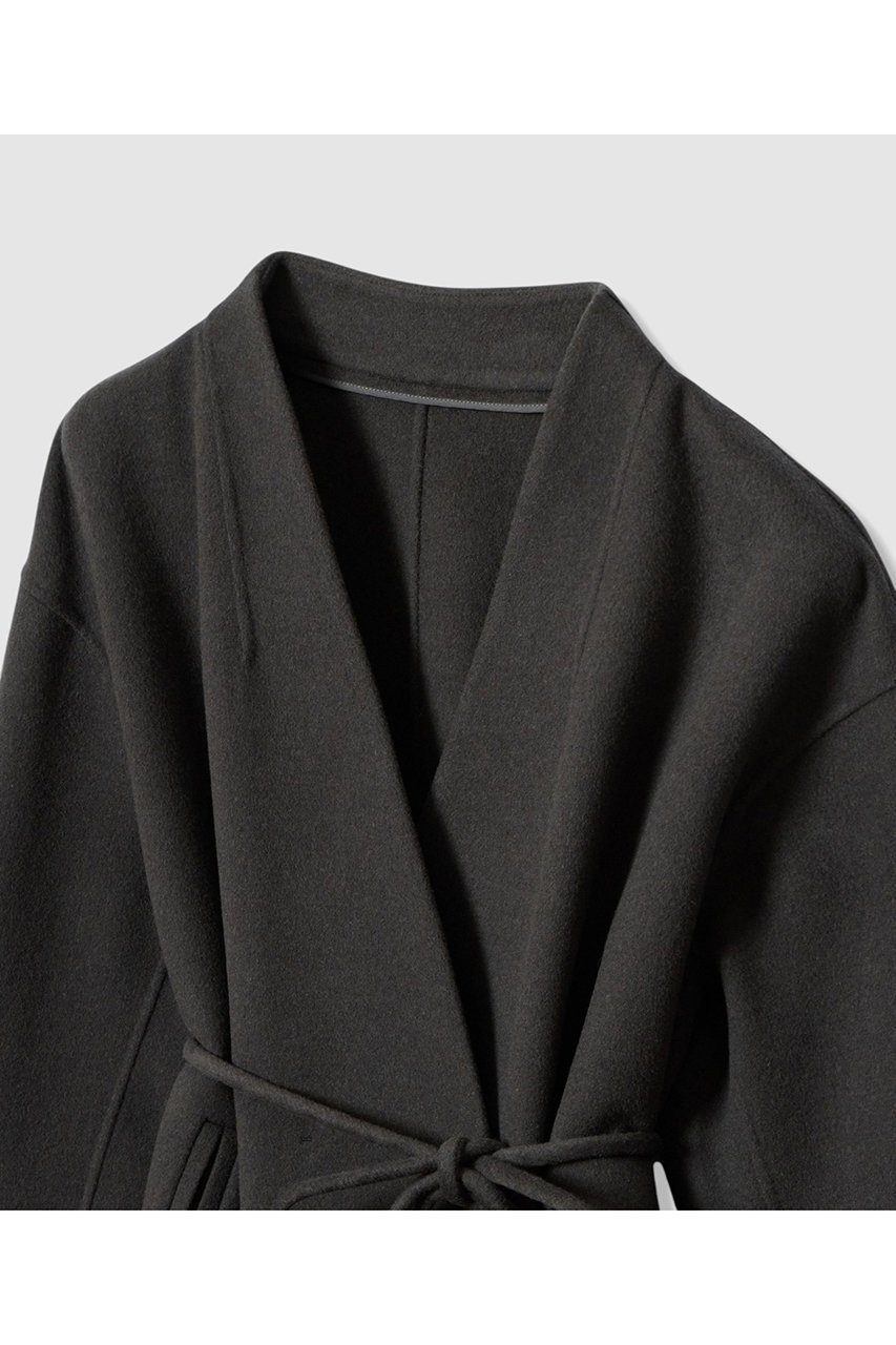 【アルアバイル/allureville】のカシミヤ混リバーミドルラップコート 人気、トレンドファッション・服の通販 founy(ファニー) 　ファッション　Fashion　レディースファッション　Fashion for Women　アウター　Coat / Outerwear Collection　コート・ロングコート・ピーコート　Long Coats, Peacoats & More　おすすめ　Recommended / Our Picks　ショート　Short, Short Length　フェミニン　Feminine, Girly　フロント　Front, Front Design　ブラウジング　Blouson Silhouette, Cinched Waist　ポケット　Pocket, Pocket Detail　ミドル　Middle Length, Mid Height　エレガント 上品　Elegant　再入荷　Restock / Back in Stock　other-5|ID: prp329100004727530 ipo3291000000034695707