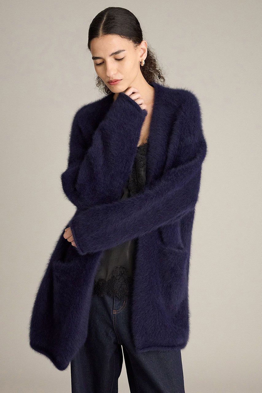 【ブリル/BRILL】のFOXカシミヤカーディガン インテリア・キッズ・メンズ・レディースファッション・服の通販 founy(ファニー) 　ファッション　Fashion　レディースファッション　Fashion for Women　トップス・カットソー　Cut & Sew Tops　ニット　Knit Tops & Sweaters　カーディガン・羽織り　Layered Style Cardigans　おすすめ　Recommended / Our Picks　カーディガン　Cardigan, Knitwear　バランス　Balance, Style Balance　フォックス　Fox, Fox Fur　ボトム　Bottoms, Lower Wear　ミドル　Middle Length, Mid Height　リュクス　Luxury, Elegant, High-End, Chic　冬　Winter / This Winter　新作・新入荷　New Arrivals / New In　羽織　Haori, Light Jacket　ダークネイビー|ID: prp329100004727537 ipo3291000000034154119