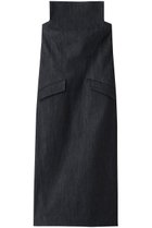 【ルームエイト/Room no.8】のサテン デニム ハイ ベア ドレス インディゴブルー|ID:prp329100004727543