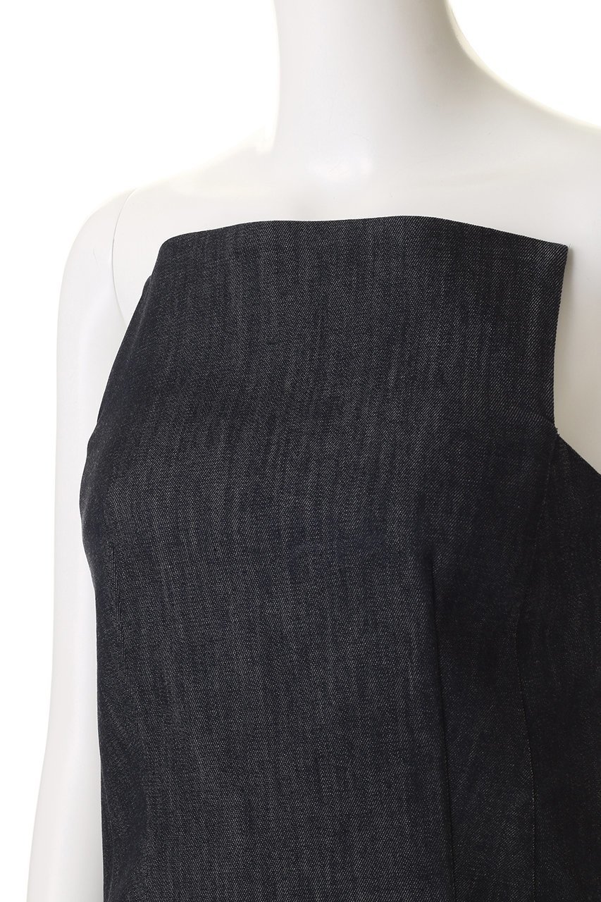 【ルームエイト/Room no.8】のサテン デニム ハイ ベア ドレス 人気、トレンドファッション・服の通販 founy(ファニー) 　ファッション　Fashion　レディースファッション　Fashion for Women　ワンピース　Dresses　フォーマル・パーティードレス・結婚式用ドレス　Elegant & Casual Dresses　チュニック　Tunic Tops & Dresses　サテン　Satin, Glossy Fabric　シューズ　Shoes, Footwear　チュニック　Tunic, Long Top　デニム　Denim, Jeans Material　ドレス　Dress, One-Piece　フィット　Fit, Slim Fit　ロング　Long, Long-Length　other-5|ID: prp329100004727543 ipo3291000000036890769