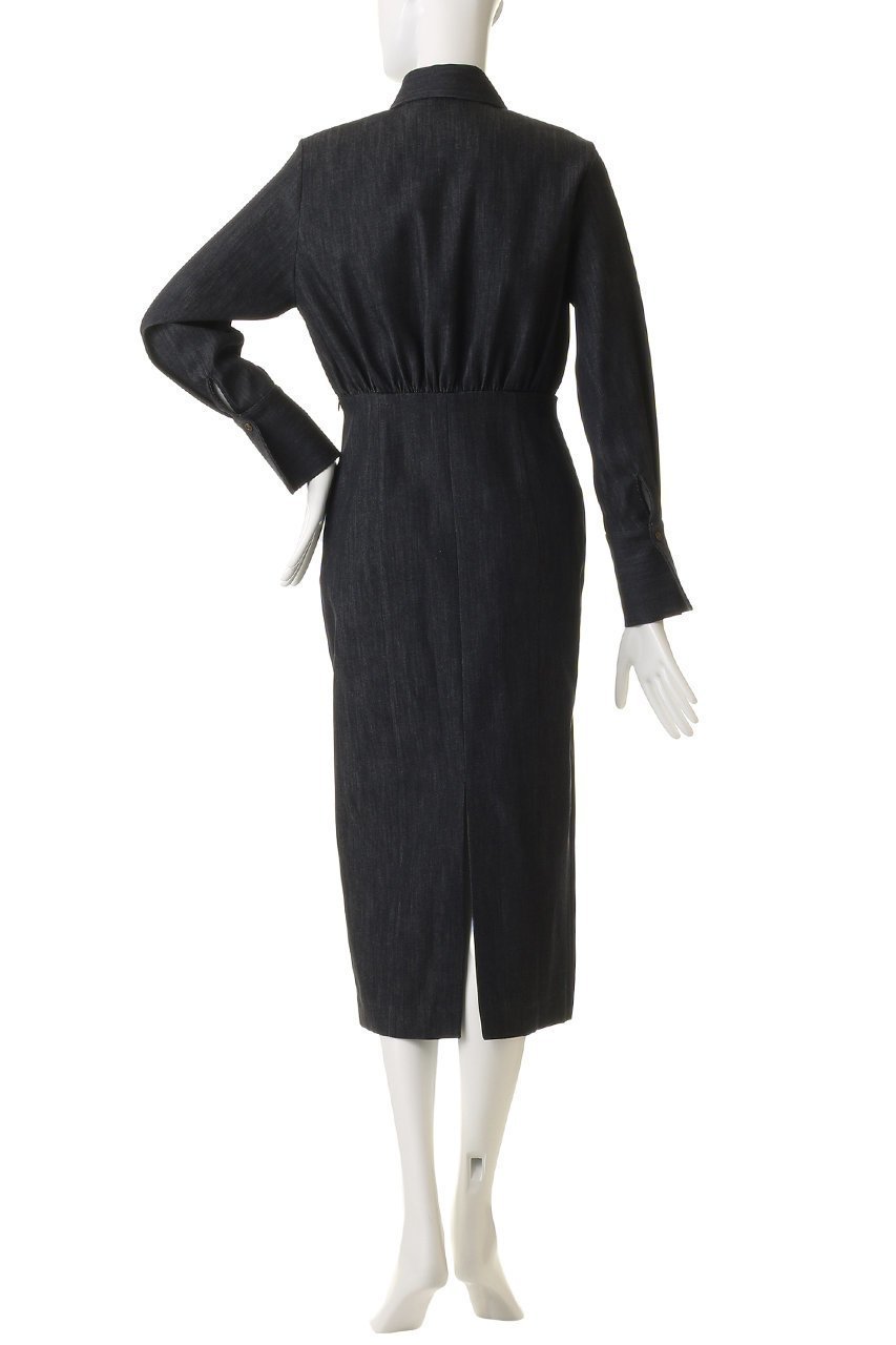 【ルームエイト/Room no.8】のサテン デニム シャツ ドレス 人気、トレンドファッション・服の通販 founy(ファニー) 　ファッション　Fashion　レディースファッション　Fashion for Women　ワンピース　Dresses　フォーマル・パーティードレス・結婚式用ドレス　Elegant & Casual Dresses　チュニック　Tunic Tops & Dresses　サテン　Satin, Glossy Fabric　チュニック　Tunic, Long Top　デニム　Denim, Jeans Material　ドレス　Dress, One-Piece　フェミニン　Feminine, Girly　ロング　Long, Long-Length　再入荷　Restock / Back in Stock　other-4|ID: prp329100004727544 ipo3291000000035617702